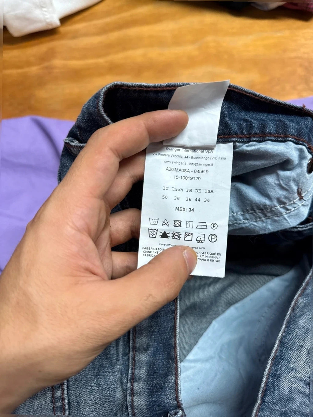 Jeans Versace Jeans slim fit blu denim – Uomo Taglia IT 50 (W40)
