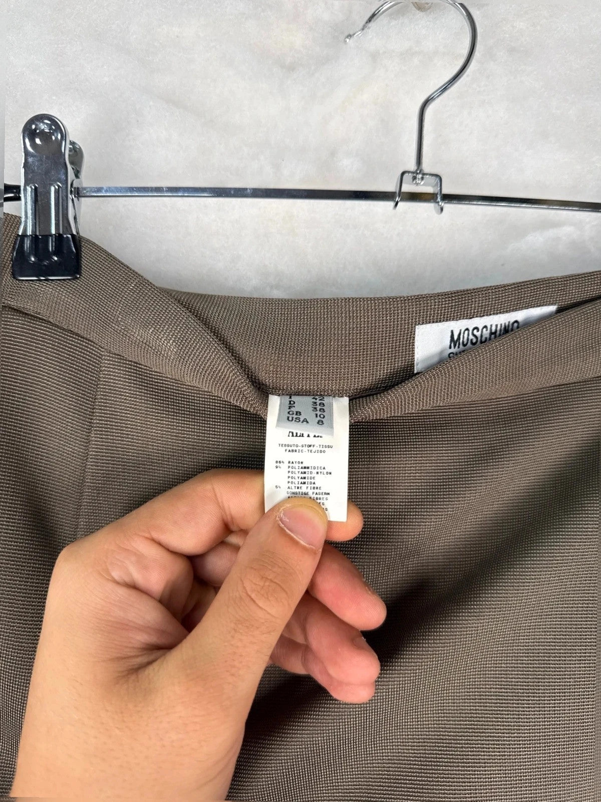 Gonna Moschino Cheap and Chic tortora – Donna Taglia M (IT 42)