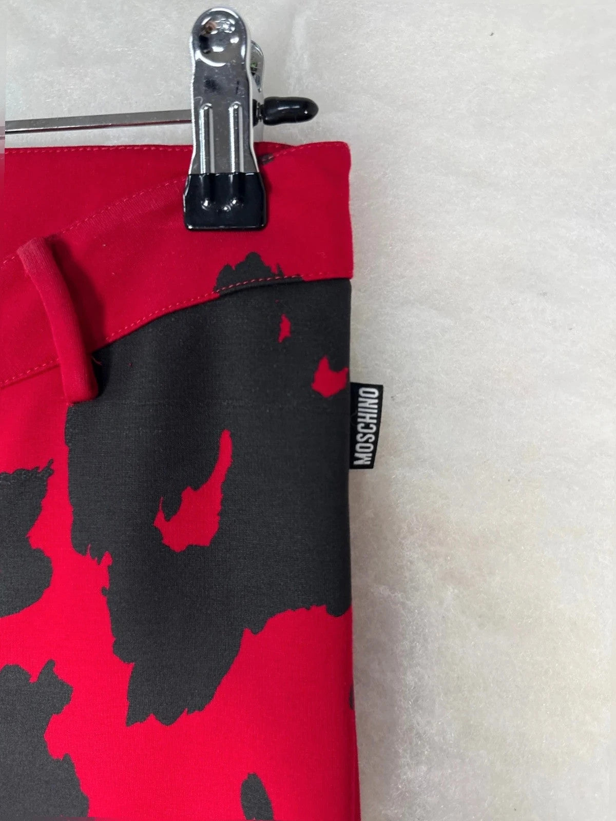 Leggings Moschino stampa mucca rosso – Donna Taglia XS (IT 38)
