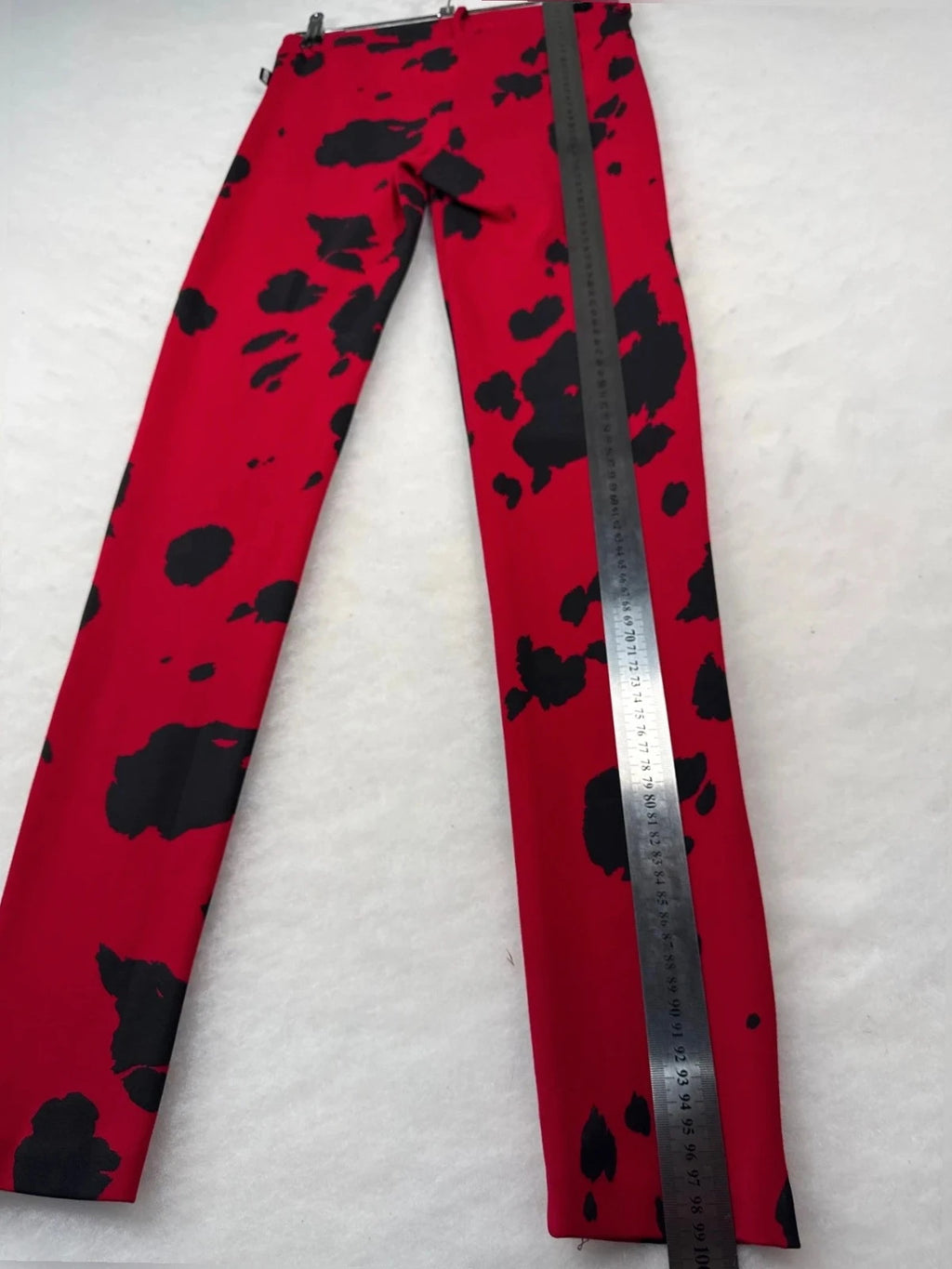 Leggings Moschino stampa mucca rosso – Donna Taglia XS (IT 38)