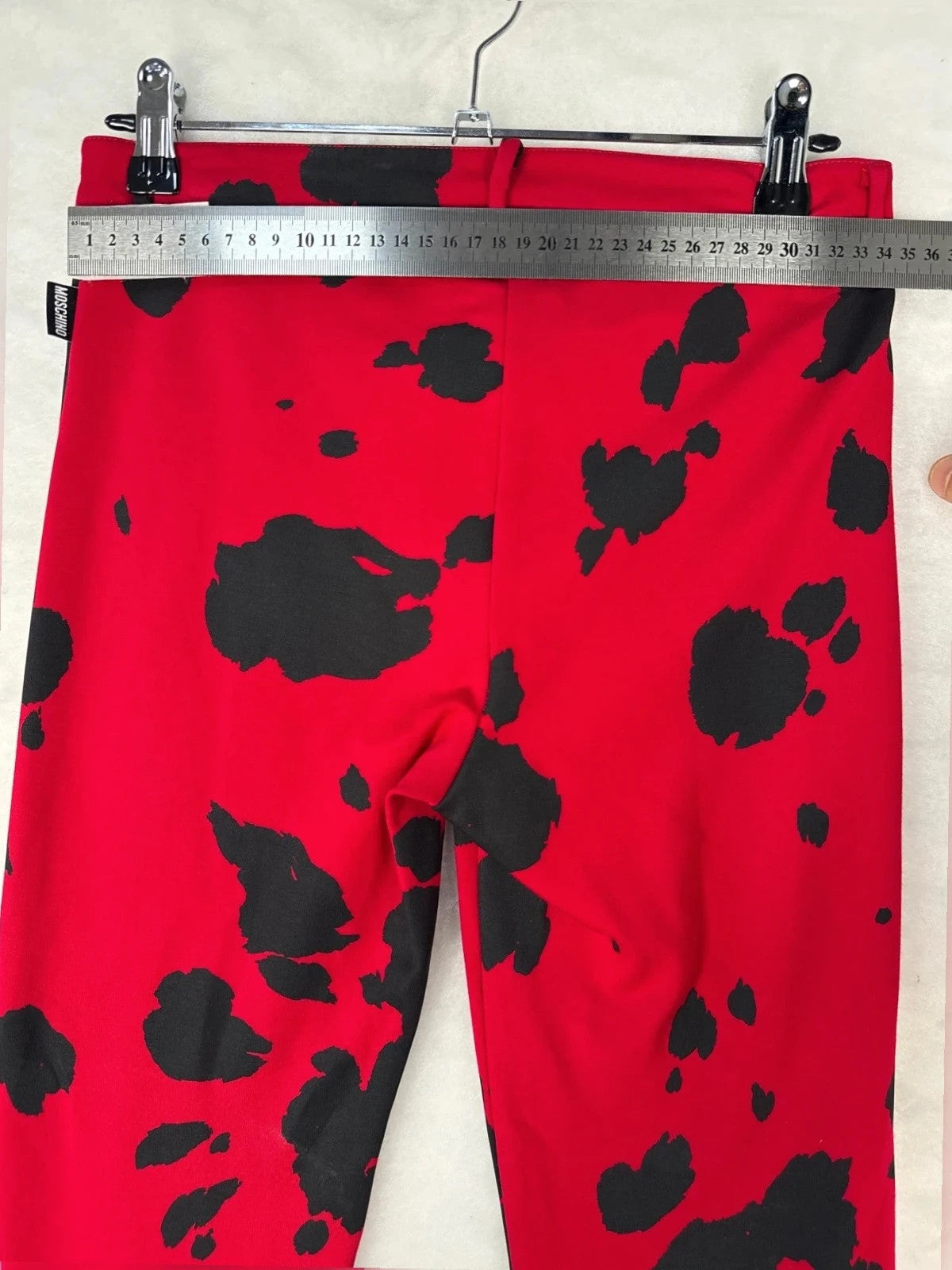 Leggings Moschino stampa mucca rosso – Donna Taglia XS (IT 38)