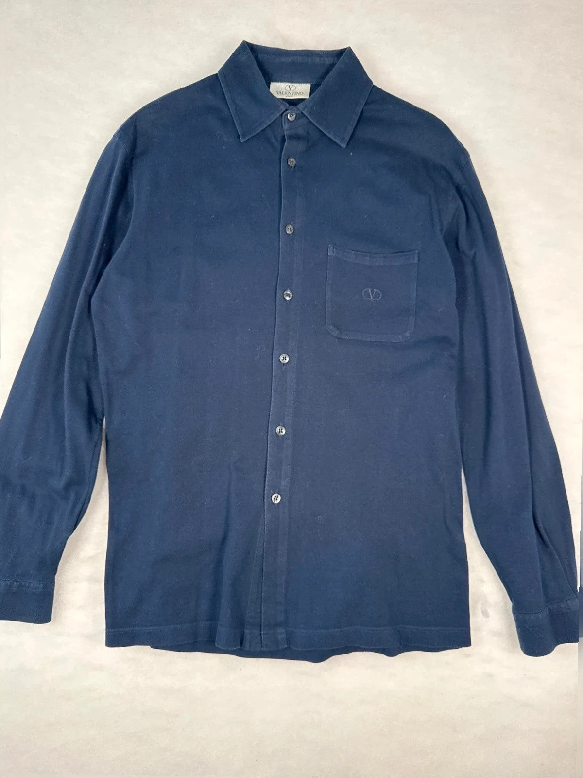 Polo Valentino Studio blu navy manica lunga – Uomo Taglia L