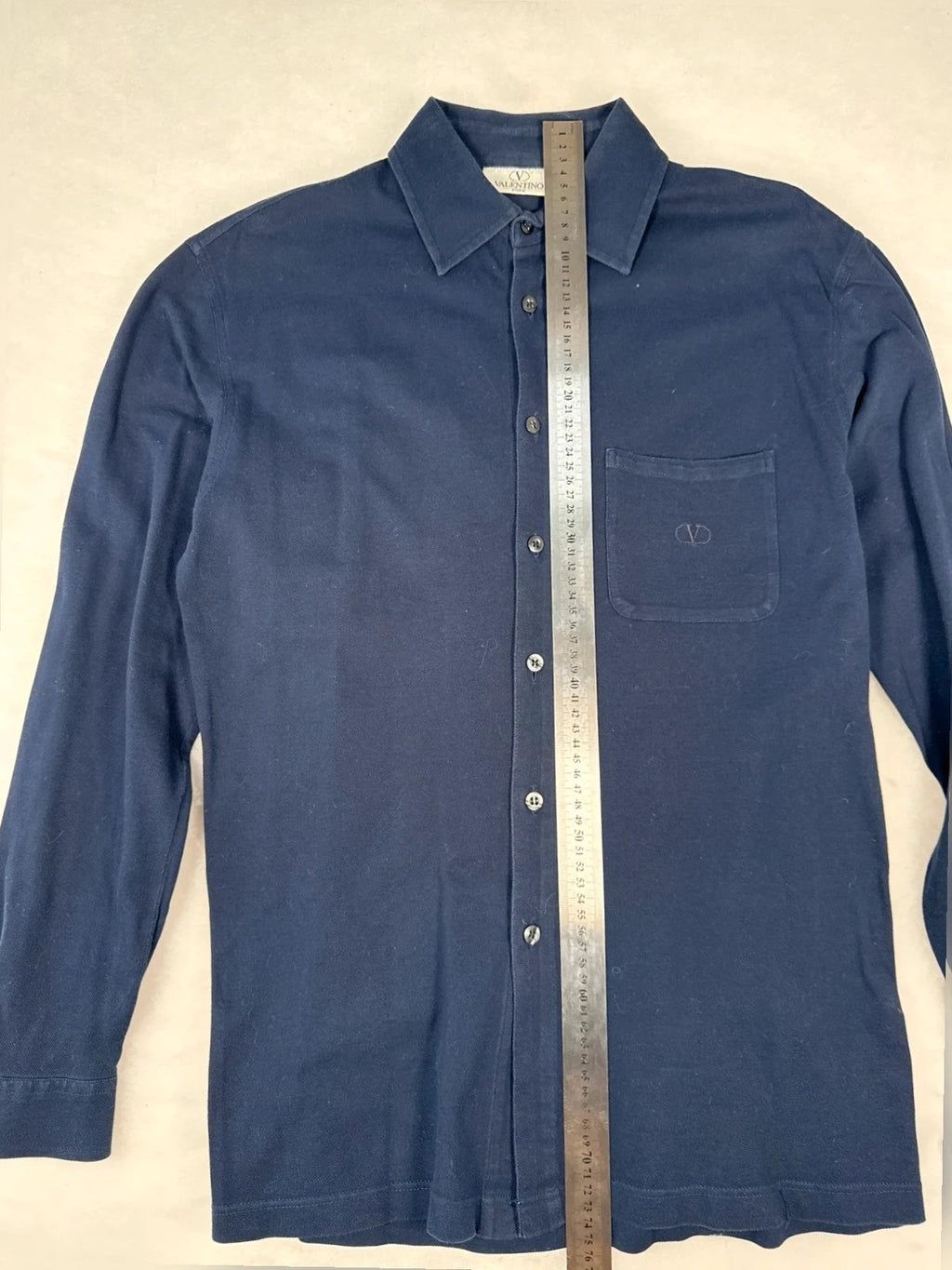 Polo Valentino Studio blu navy manica lunga – Uomo Taglia L