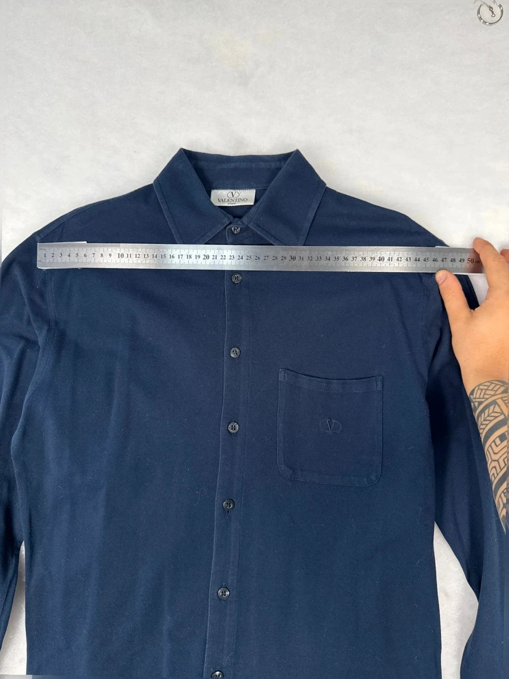 Polo Valentino Studio blu navy manica lunga – Uomo Taglia L