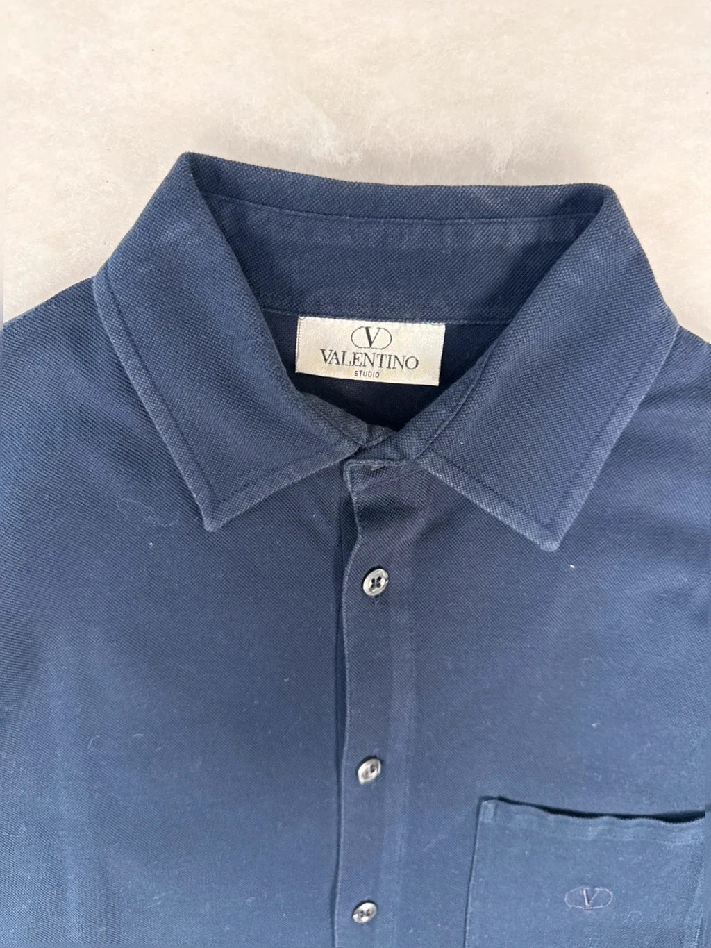 Polo Valentino Studio blu navy manica lunga – Uomo Taglia L