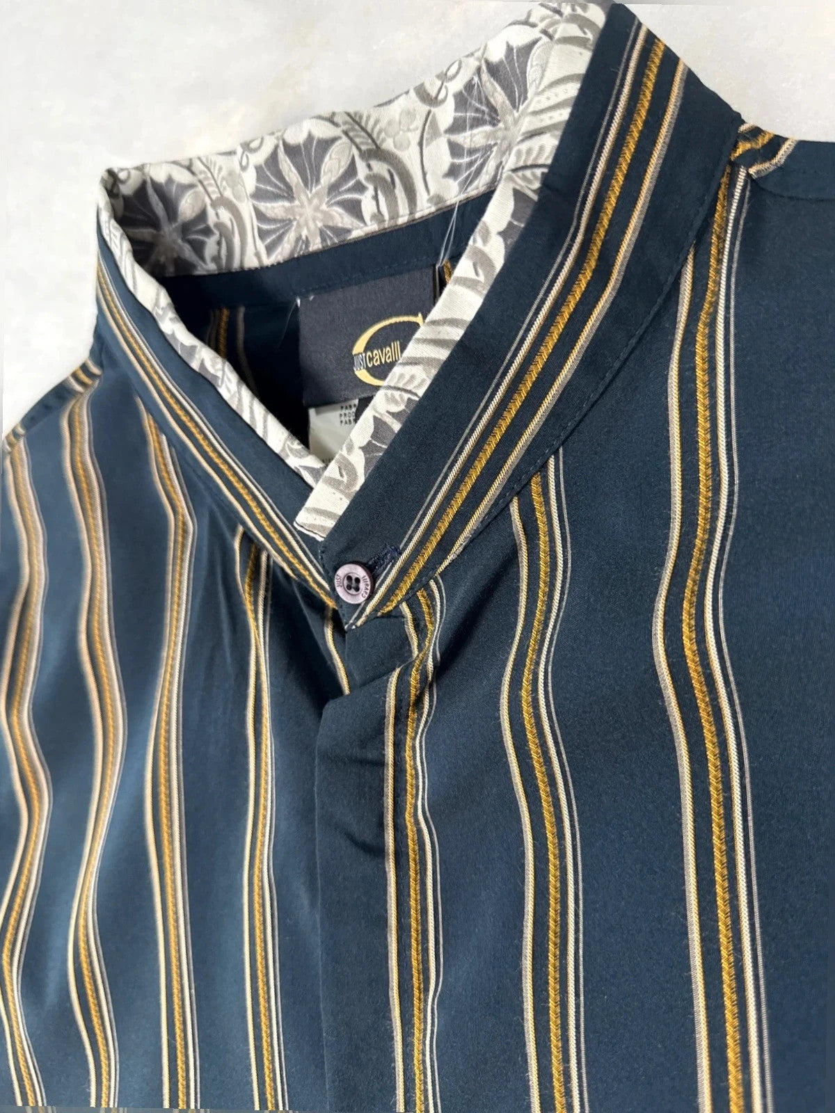 Camicia Just Cavalli righe nere e oro – Uomo Taglia L