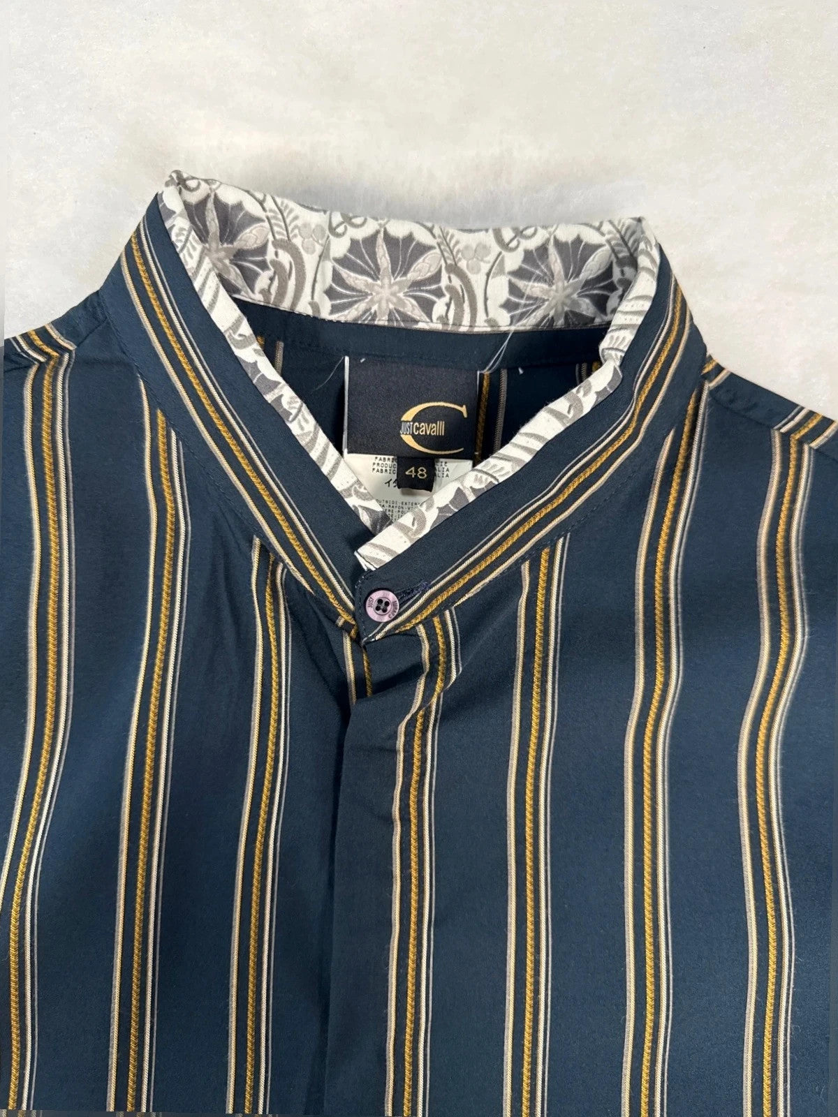 Camicia Just Cavalli righe nere e oro – Uomo Taglia L