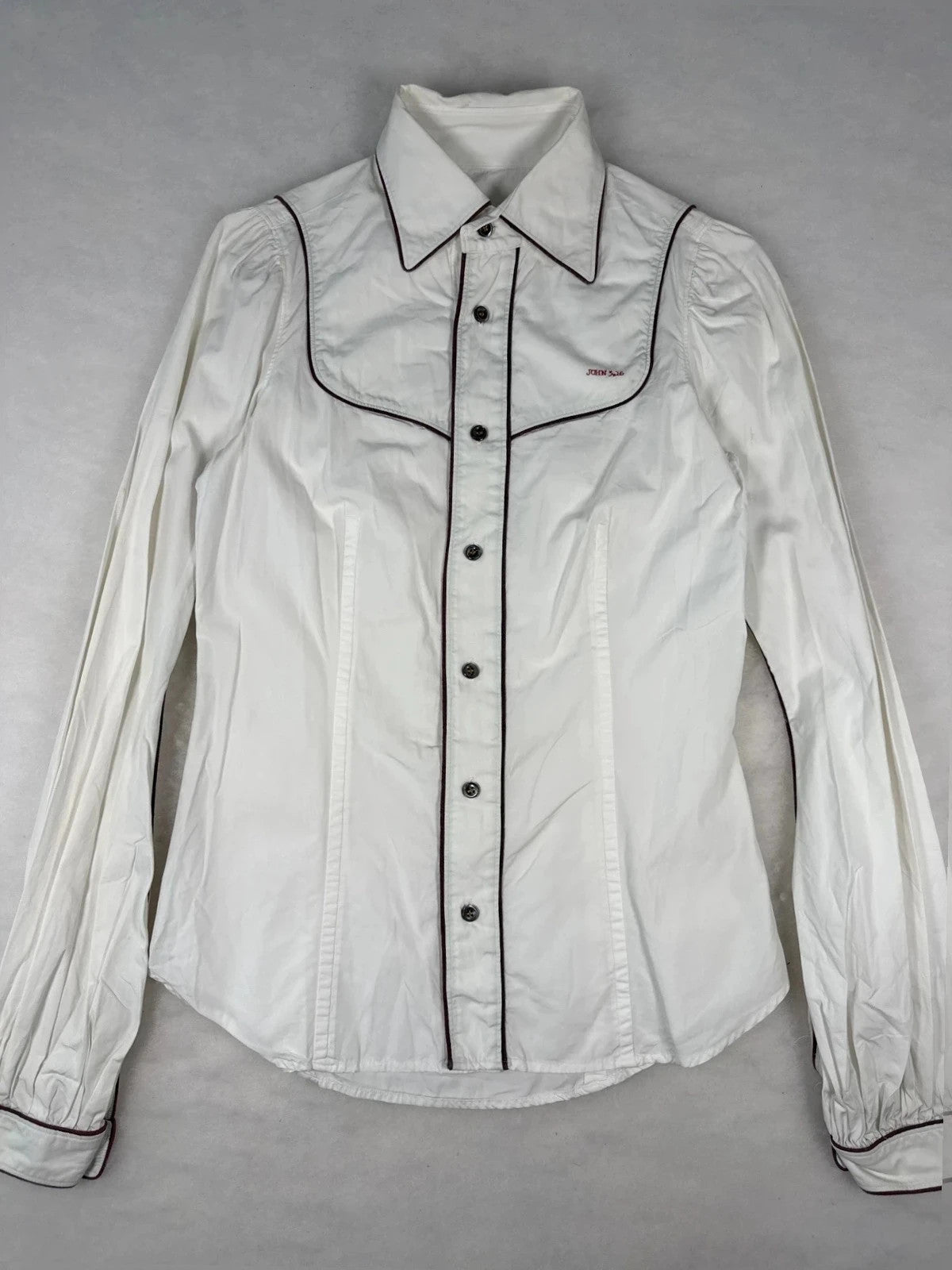 Camicia Dsquared2 bianca profili neri – Uomo Taglia M