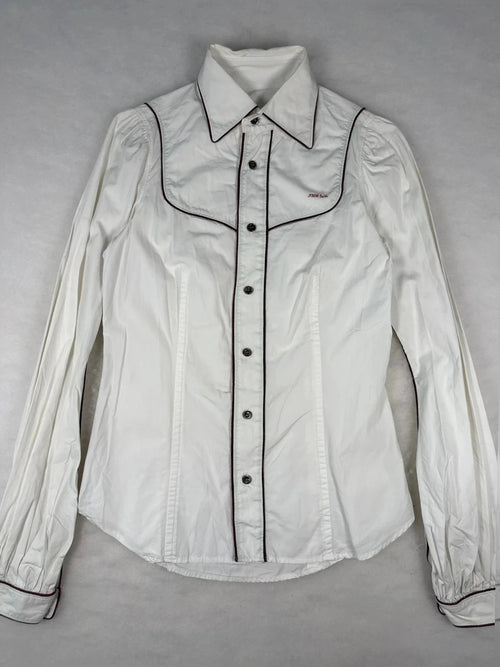 Camicia Dsquared2 bianca profili neri – Uomo Taglia M