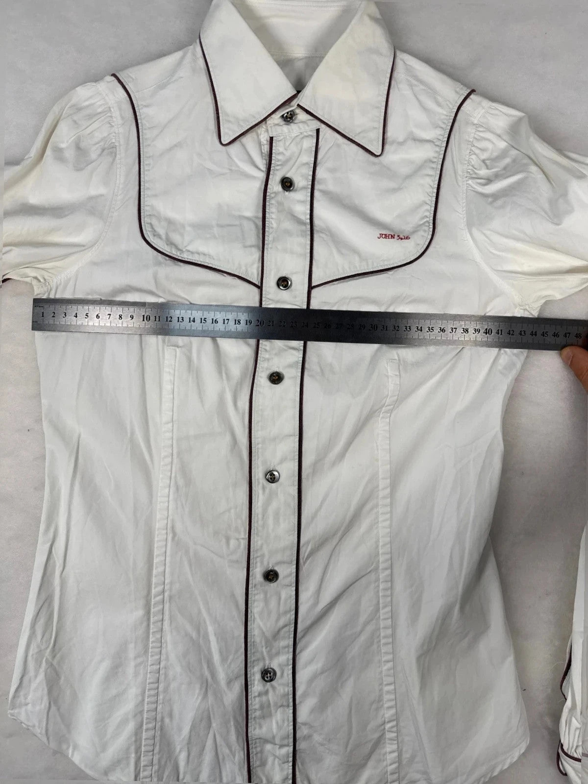 Camicia Dsquared2 bianca profili neri – Uomo Taglia M