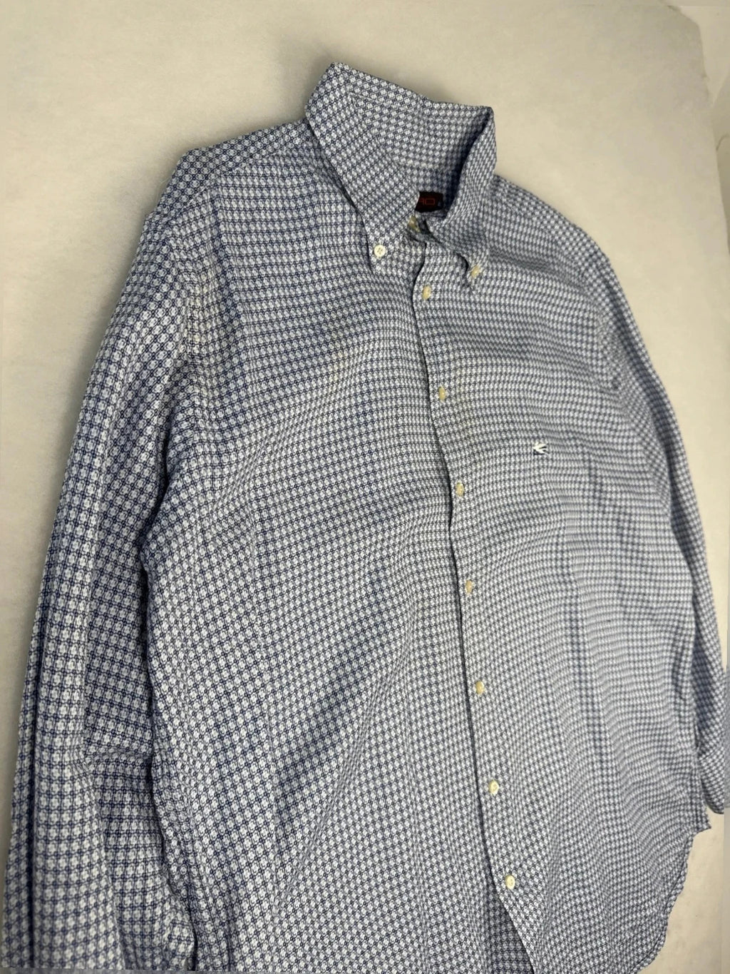 Camicia Etro fantasia geometrica blu – Uomo Taglia L