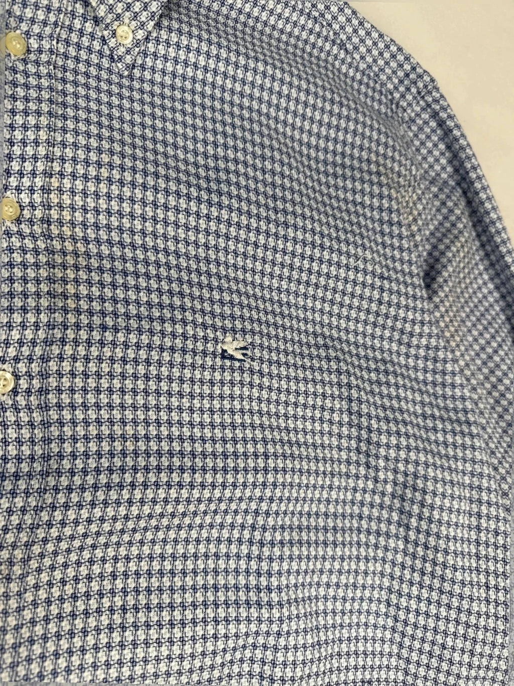 Camicia Etro fantasia geometrica blu – Uomo Taglia L