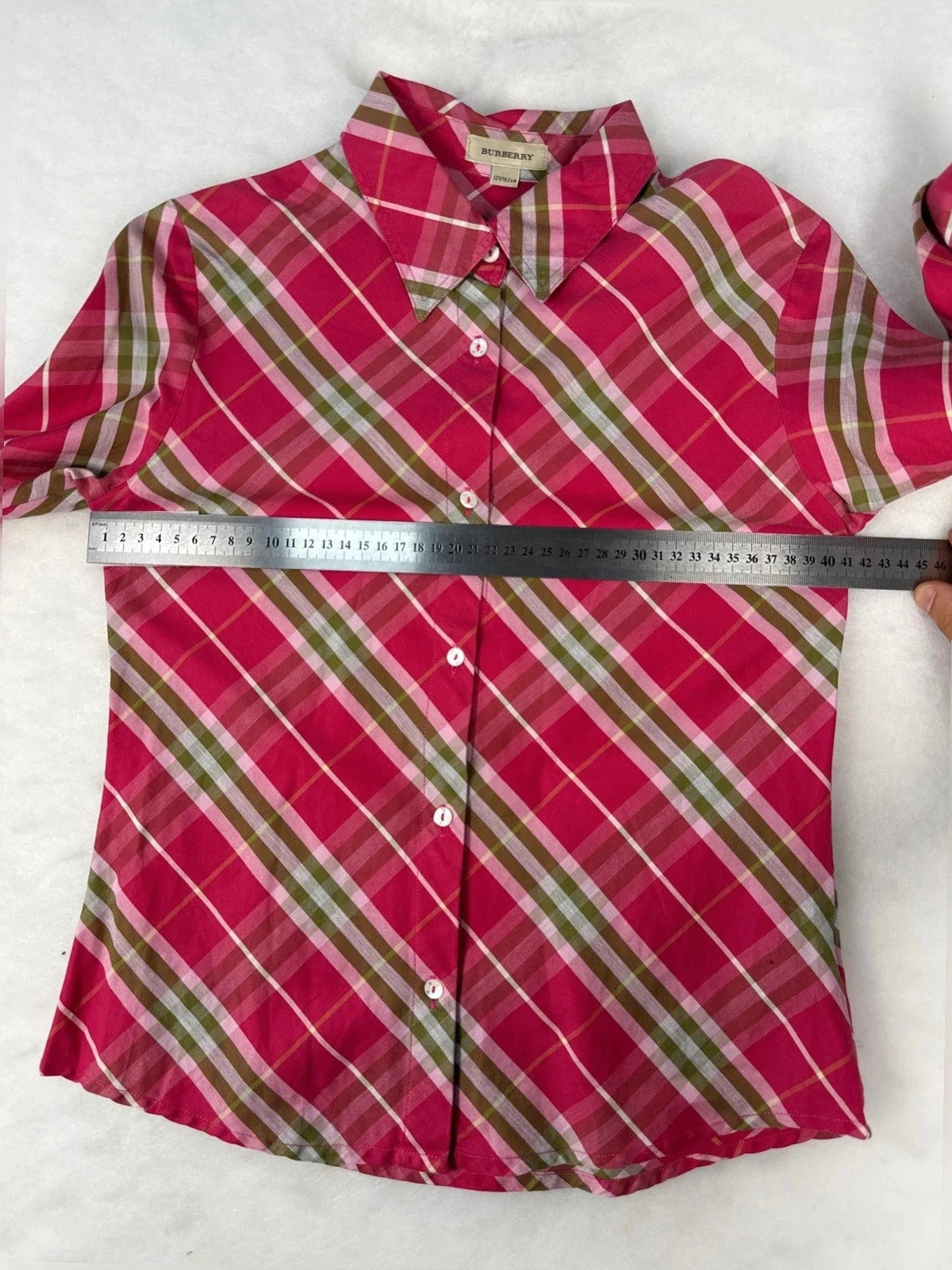 Camicia Burberry tartan rossa – Donna Taglia XS