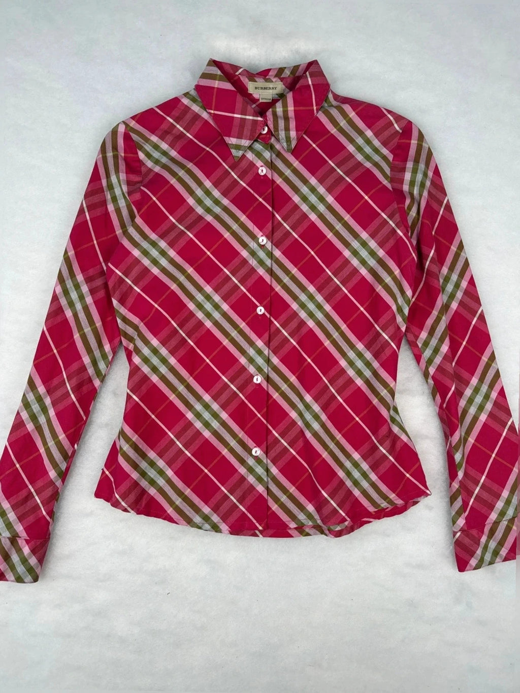 Camicia Burberry tartan rossa – Donna Taglia XS
