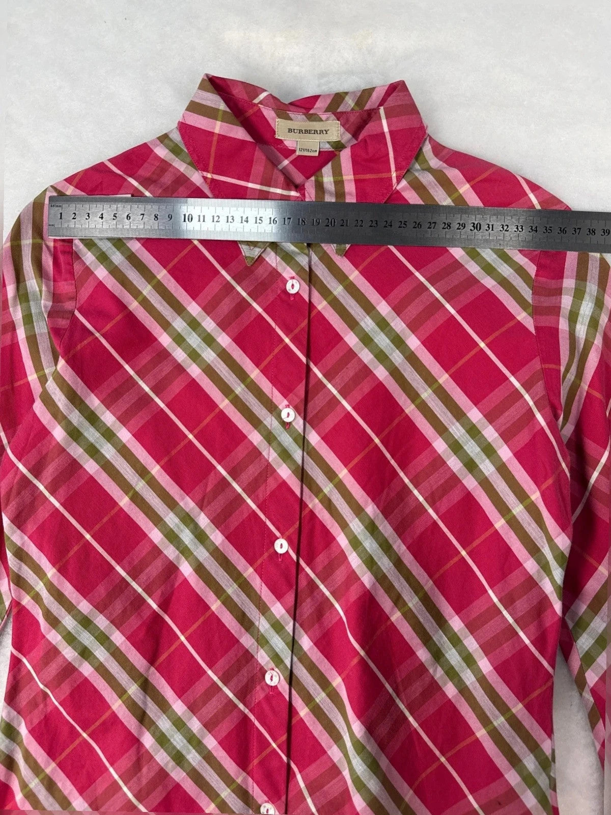 Camicia Burberry tartan rossa – Donna Taglia XS