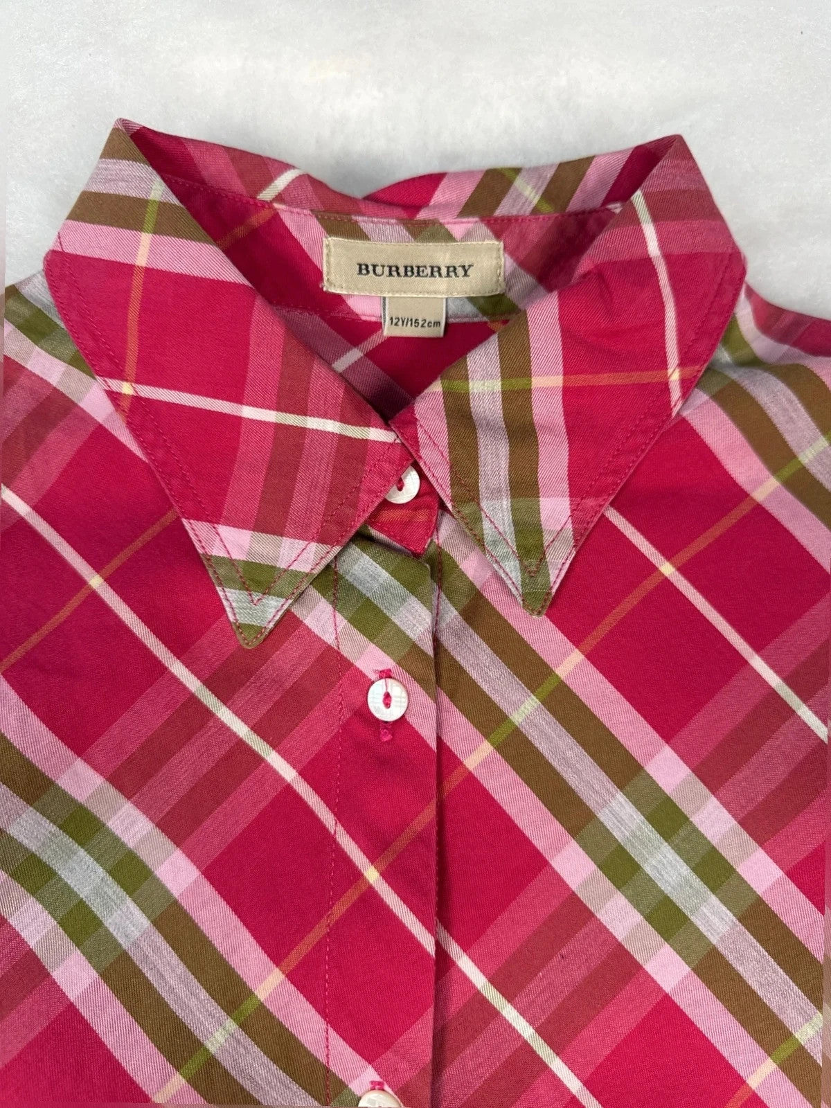 Camicia Burberry tartan rossa – Donna Taglia XS