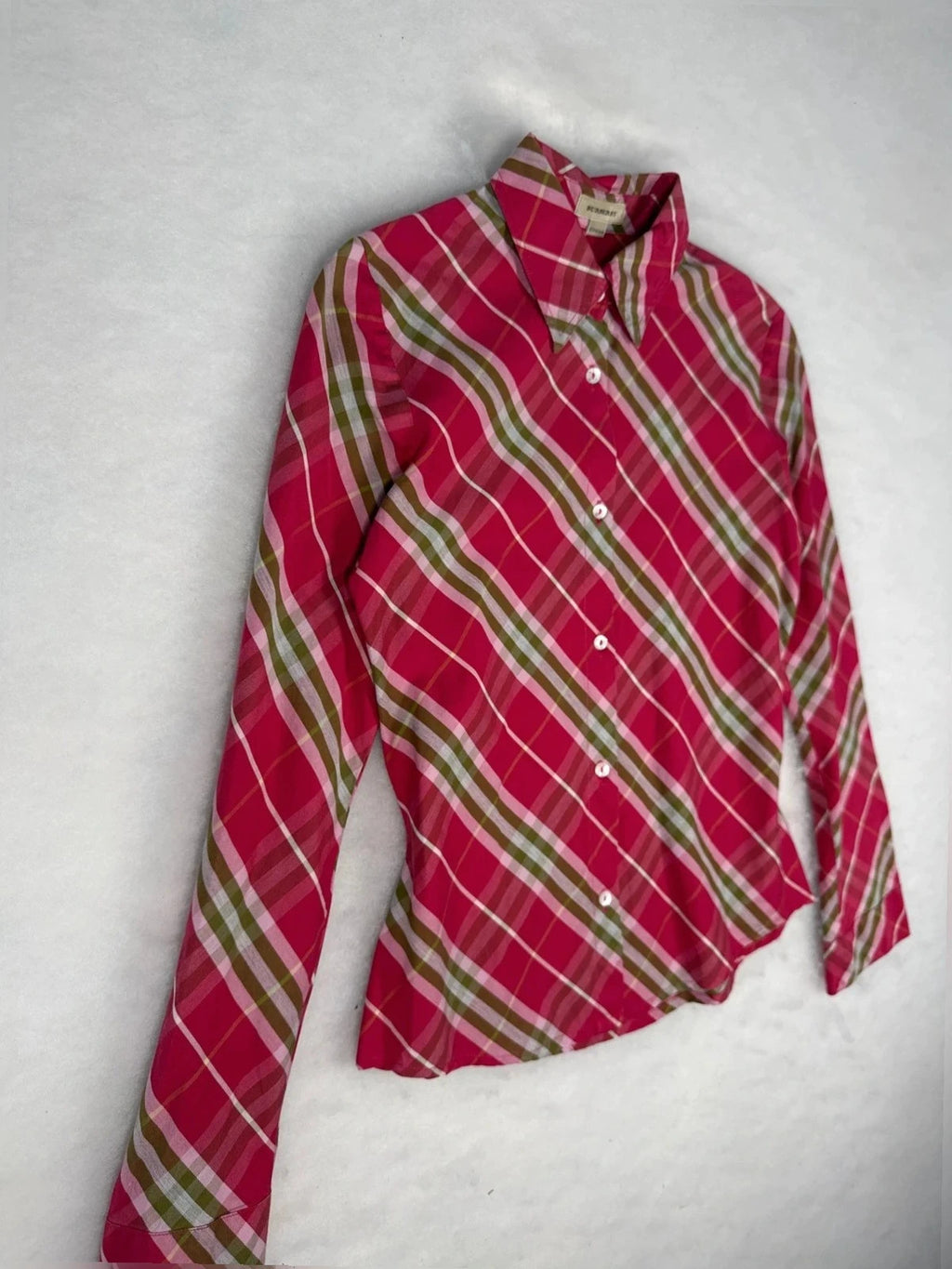 Camicia Burberry tartan rossa – Donna Taglia XS
