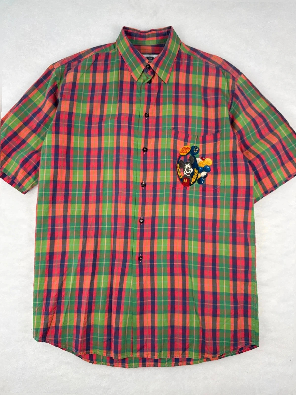 Camicia Iceberg tartan Mickey Mouse Y2K – Uomo Taglia L