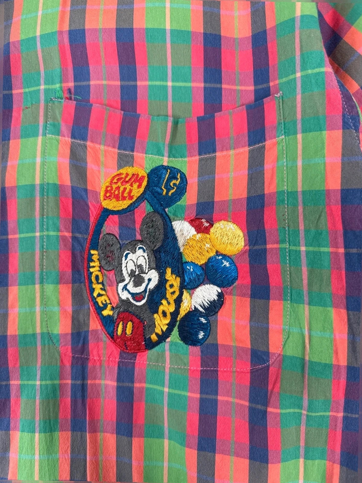 Camicia Iceberg tartan Mickey Mouse Y2K – Uomo Taglia L