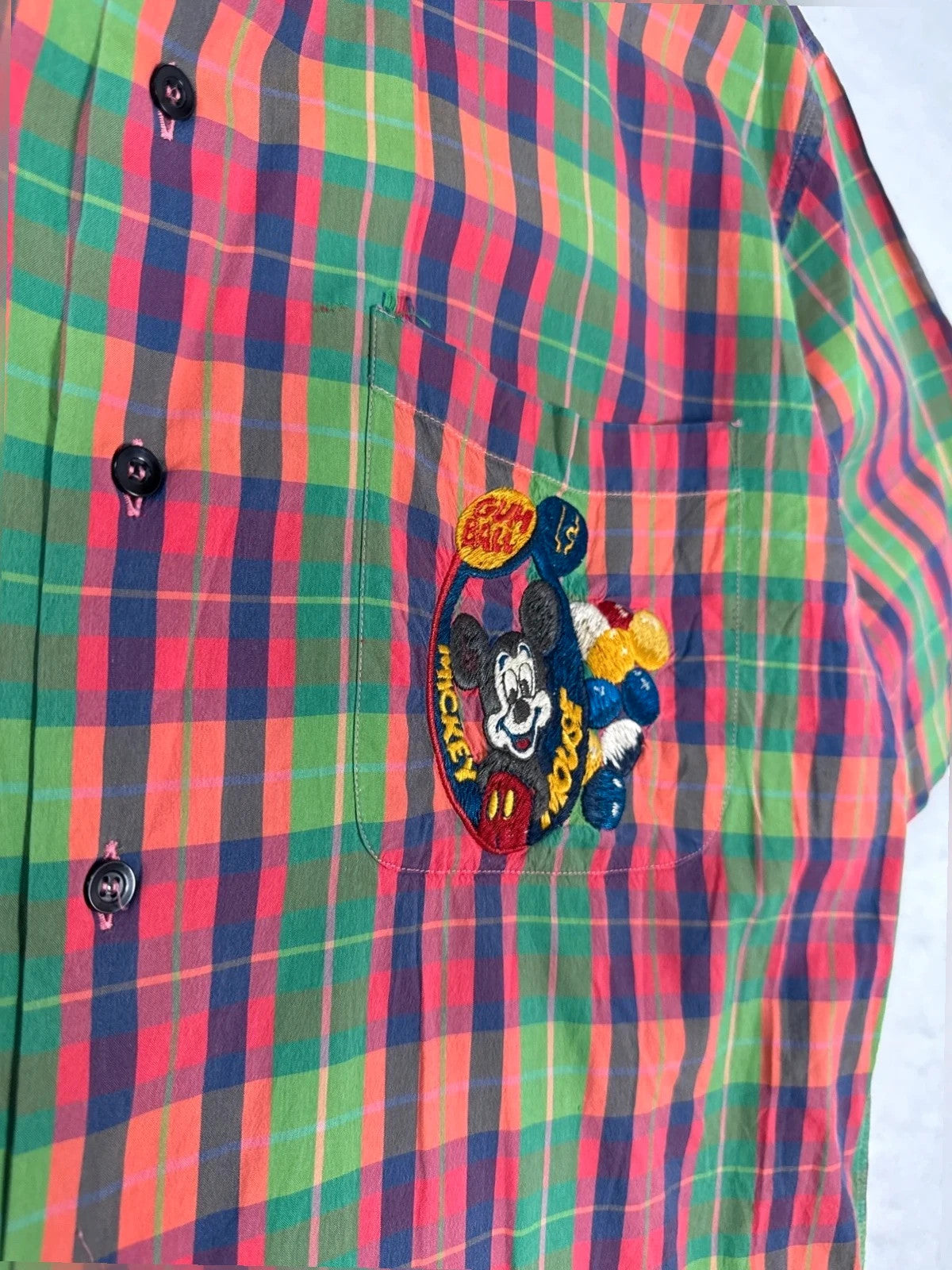 Camicia Iceberg tartan Mickey Mouse Y2K – Uomo Taglia L