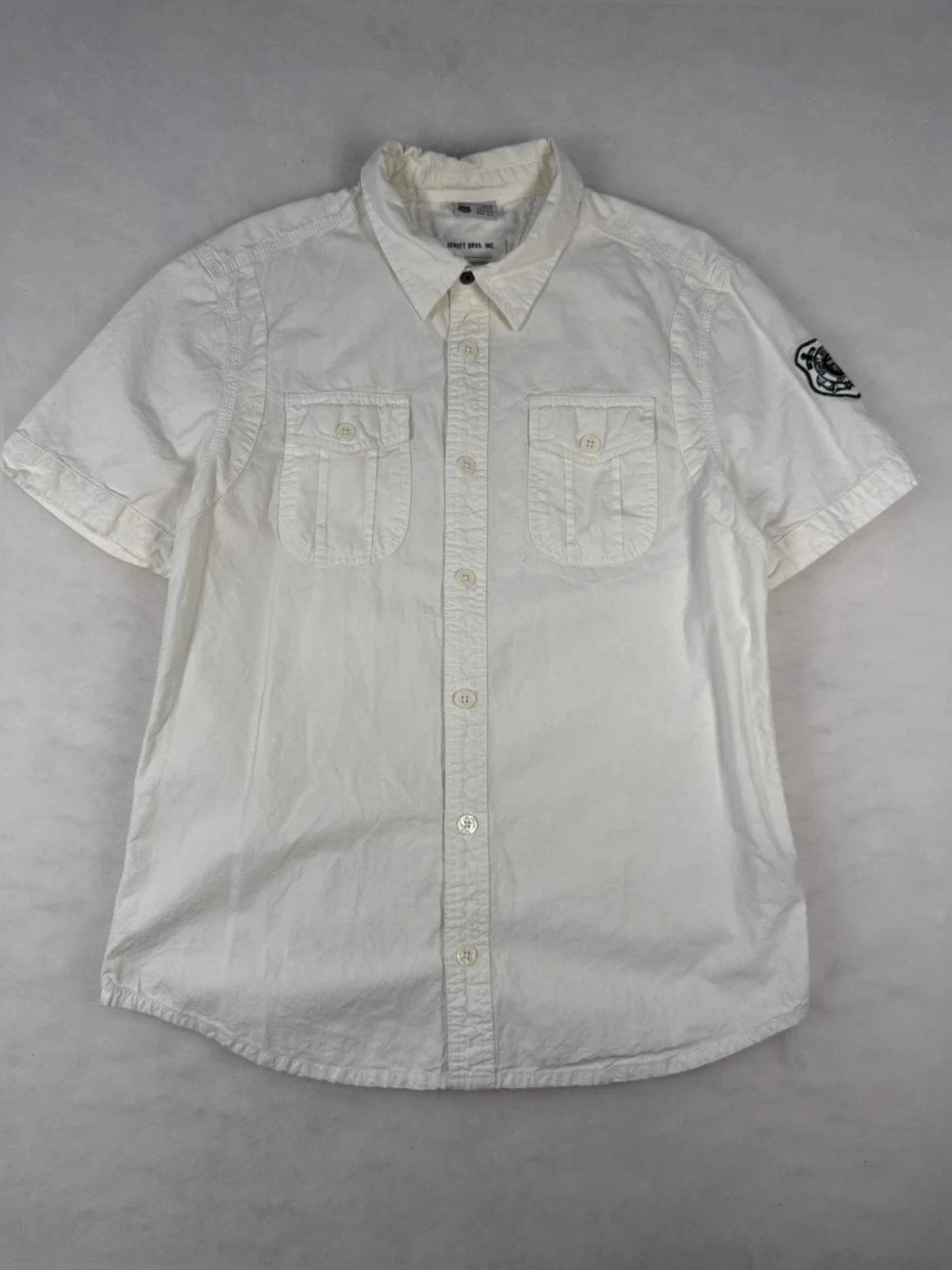 Camicia Schott NYC bianca militare – Uomo Taglia L