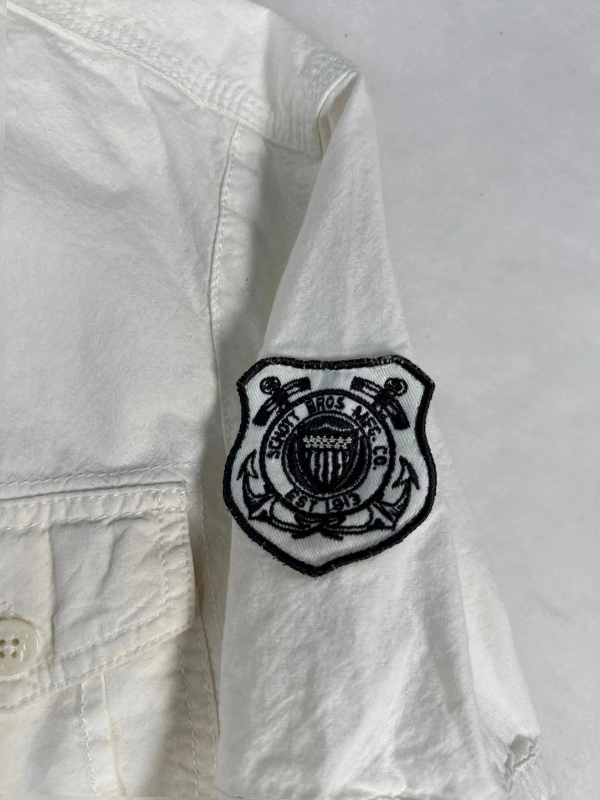 Camicia Schott NYC bianca militare – Uomo Taglia L