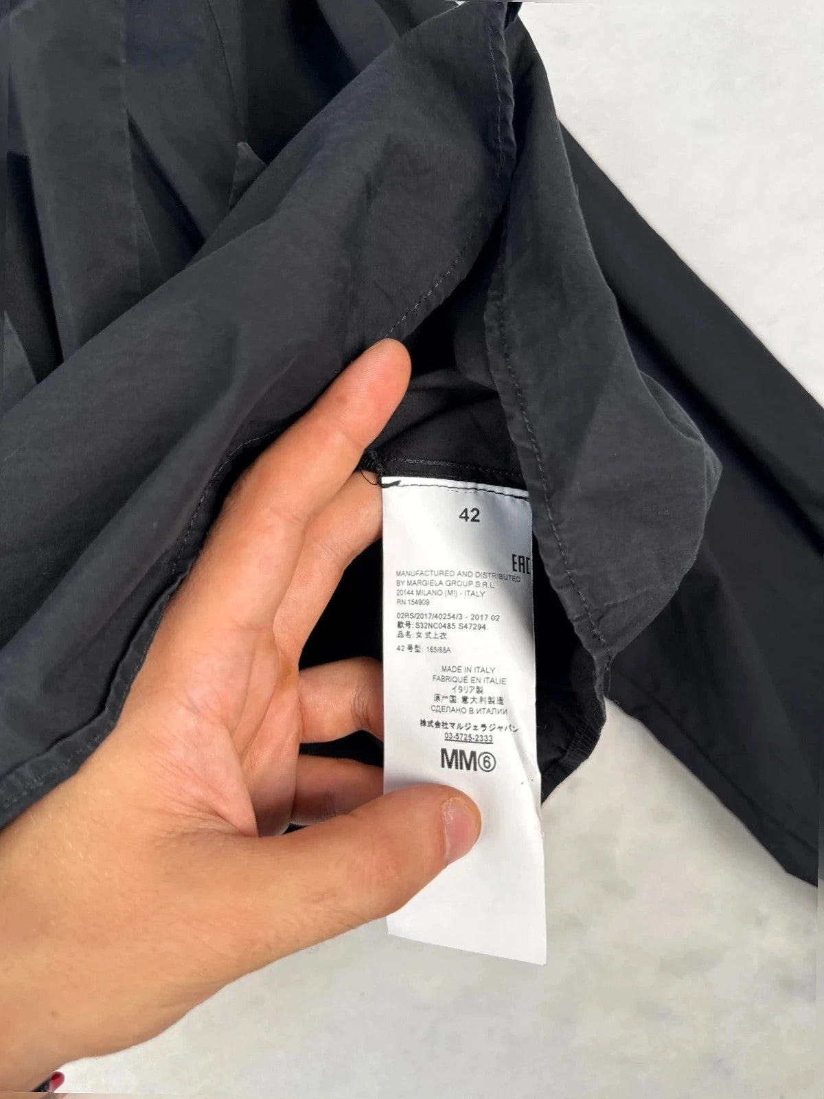 Blusa MM6 Maison Margiela nera oversize – Donna Taglia M (IT 42)