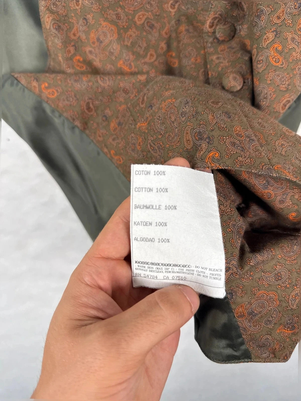 Gilet Valentino paisley – Uomo Taglia 50