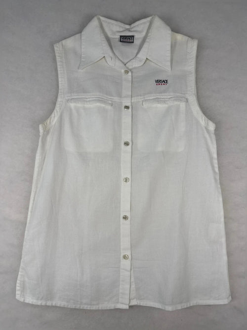 Camicia smanicata Versace Sport bianca – Donna Taglia M (IT 42)