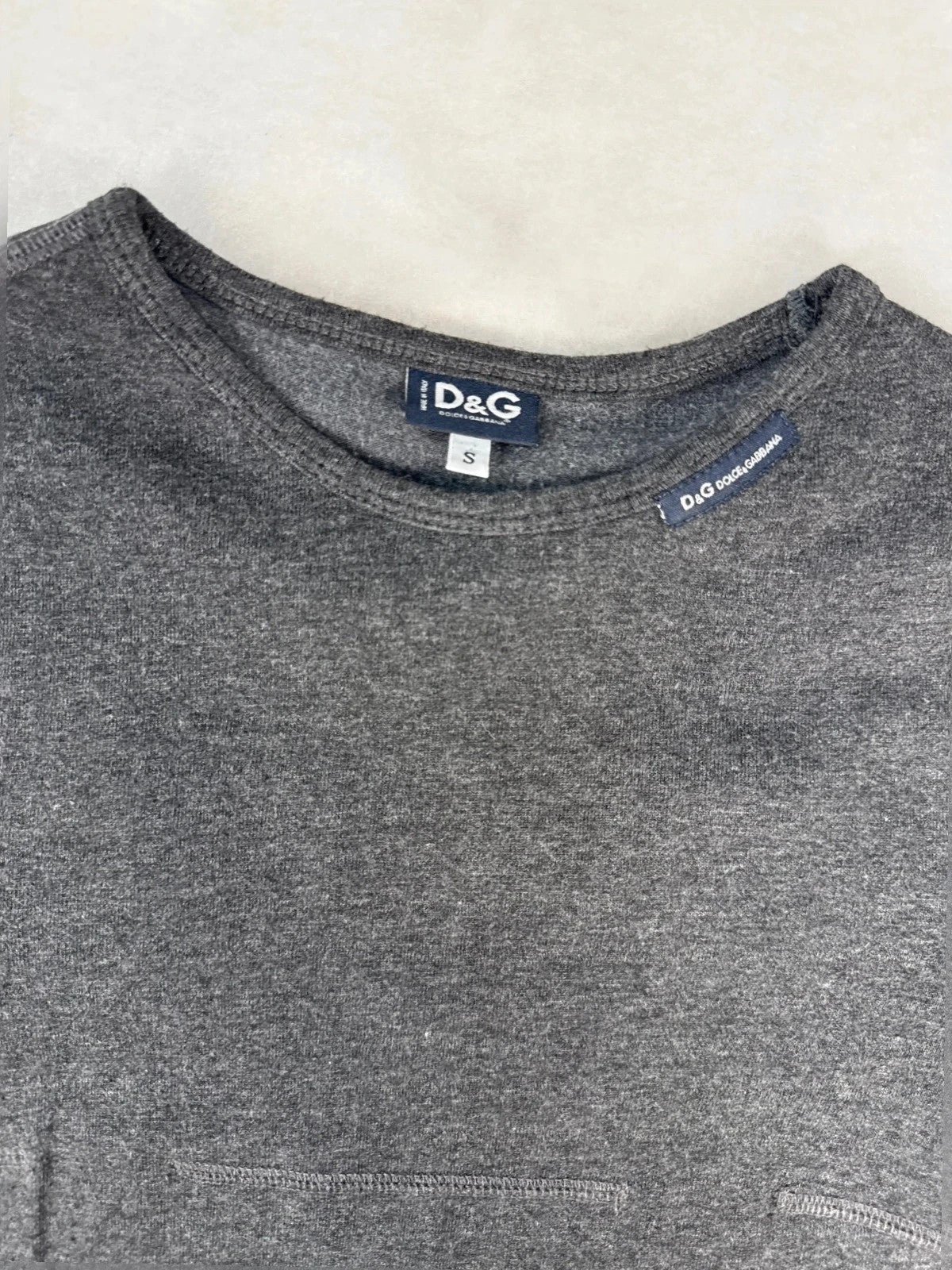 Top Dolce & Gabbana grigio manica lunga – Donna Taglia S (IT 40)