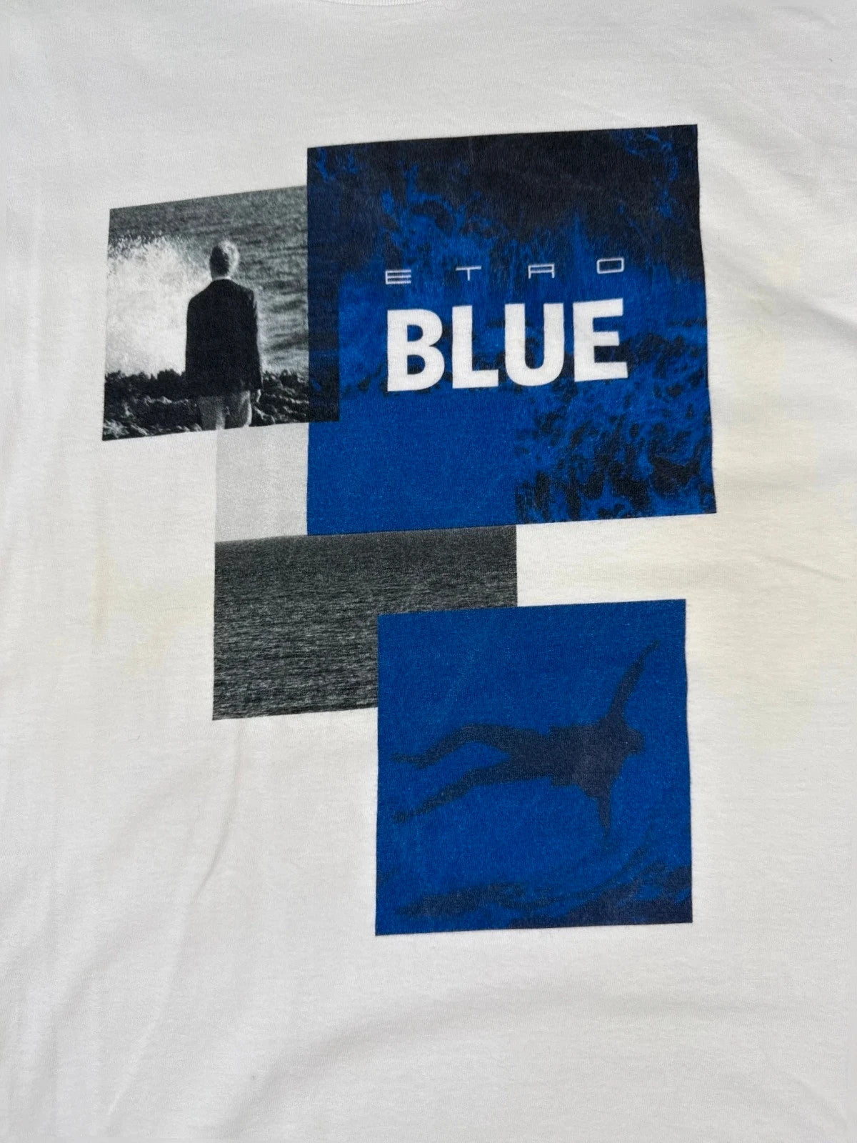 T-shirt Etro bianca stampa grafica Y2K – Uomo Taglia M