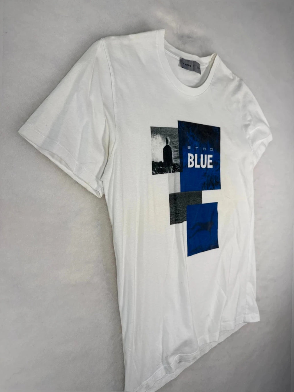 T-shirt Etro bianca stampa grafica Y2K – Uomo Taglia M