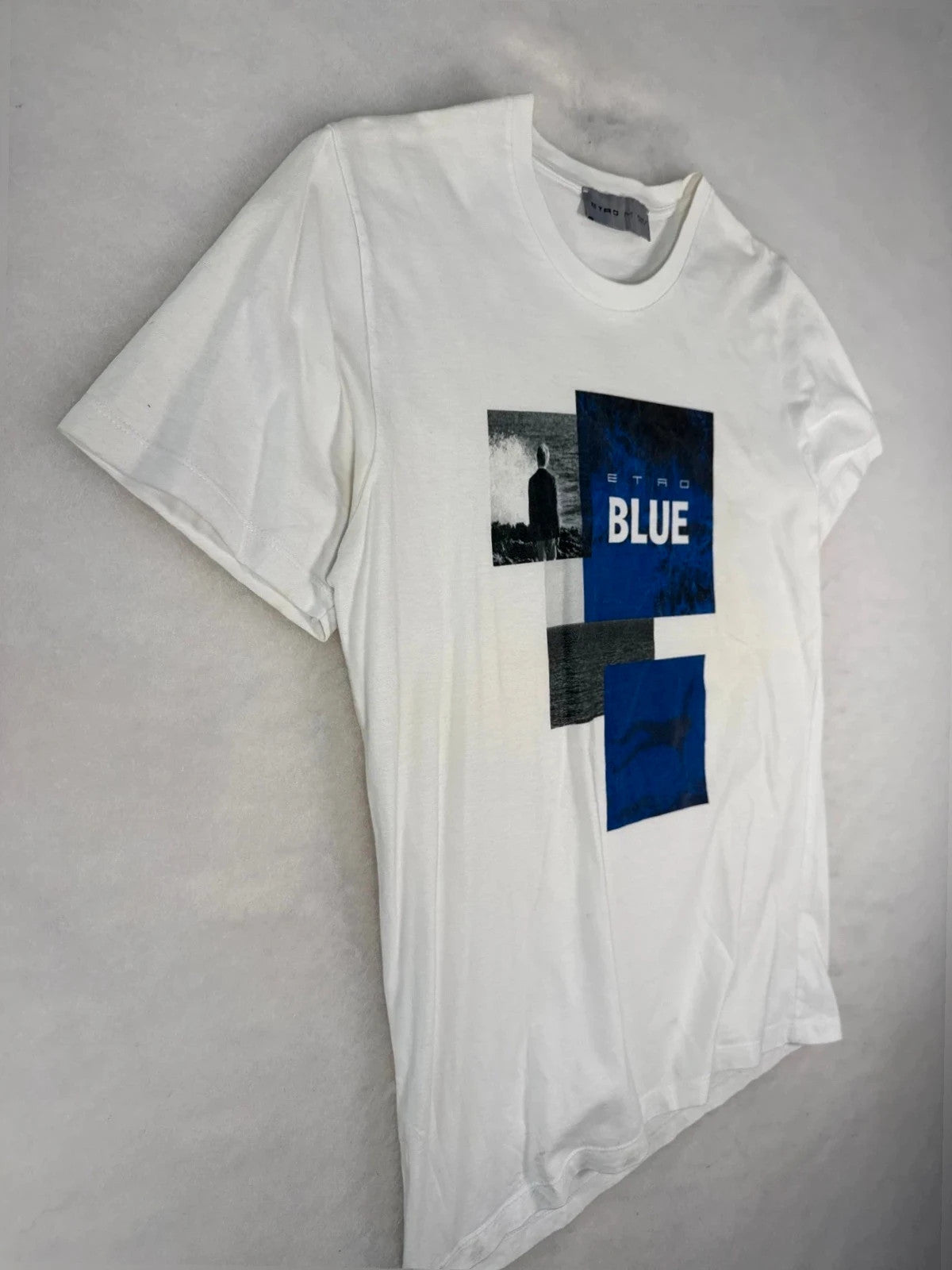 T-shirt Etro bianca stampa grafica Y2K – Uomo Taglia M