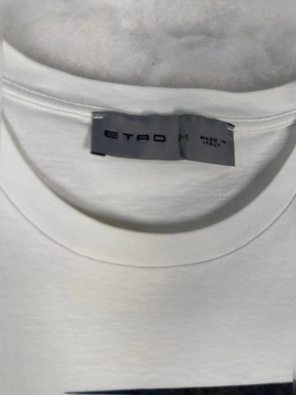 T-shirt Etro bianca stampa grafica Y2K – Uomo Taglia M