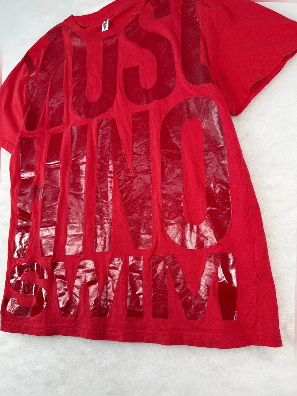 T-shirt Moschino Swim rossa traforata – Donna Taglia S (IT 40)