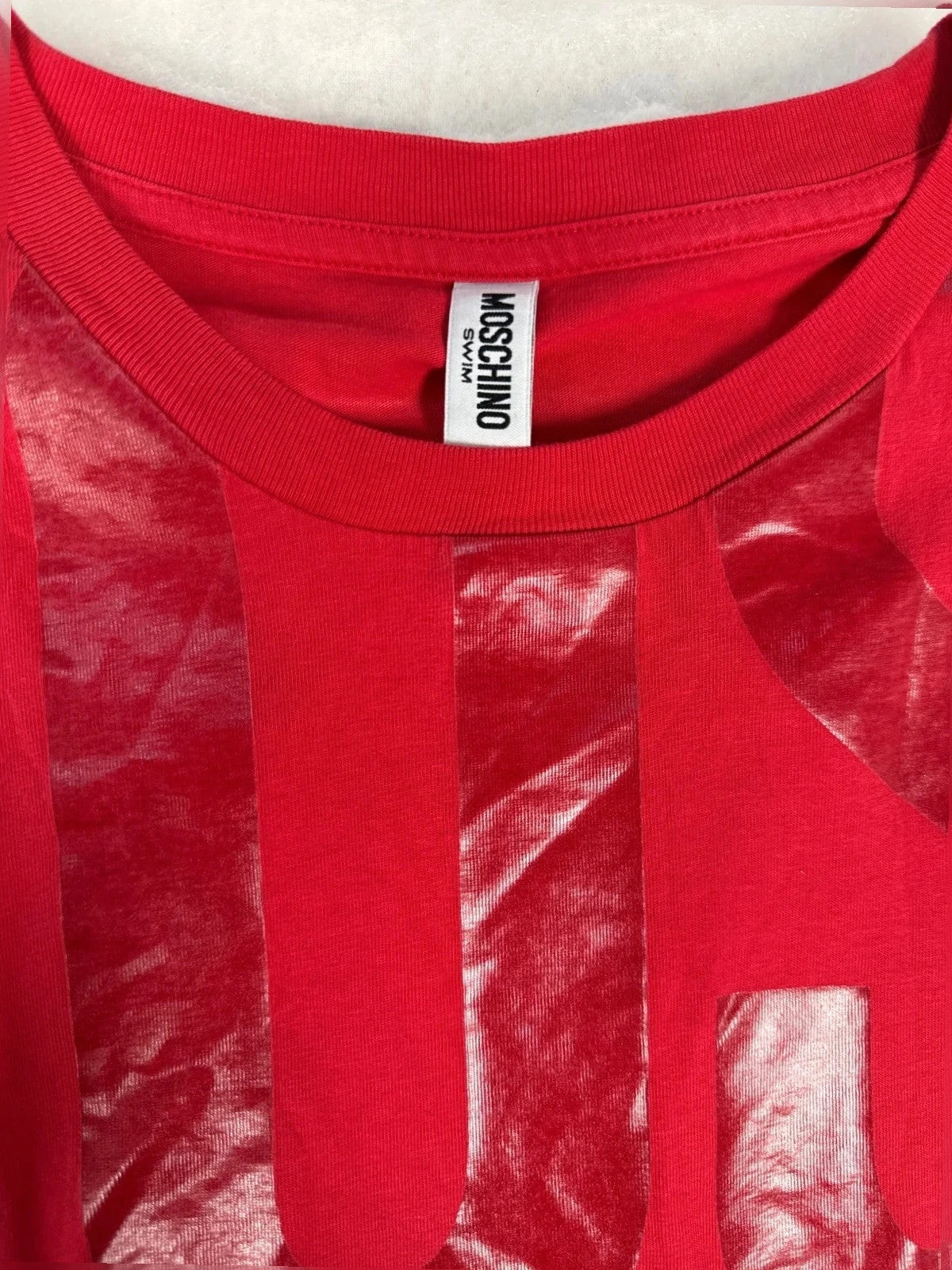 T-shirt Moschino Swim rossa traforata – Donna Taglia S (IT 40)