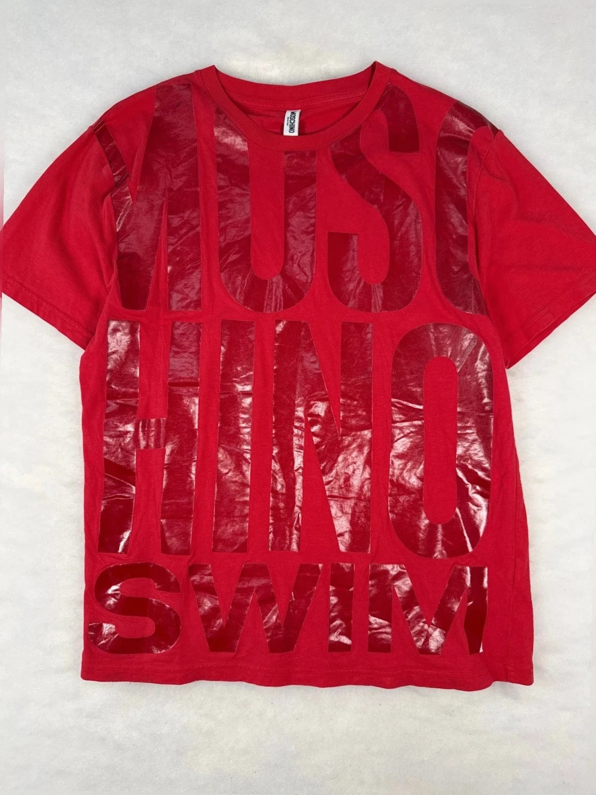 T-shirt Moschino Swim rossa traforata – Donna Taglia S (IT 40)