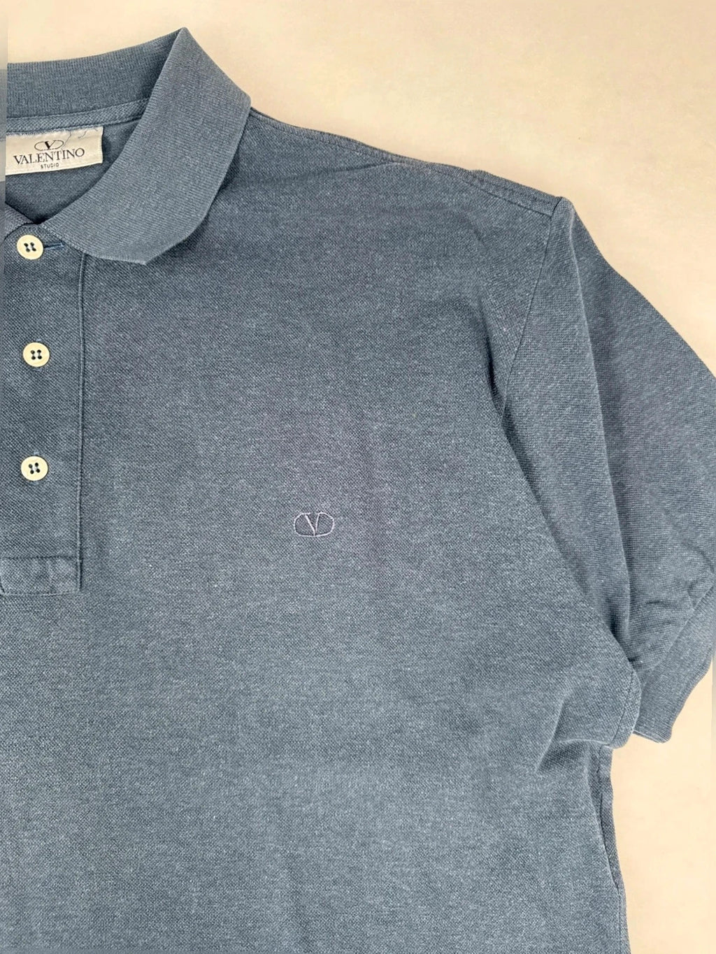 Polo Valentino Studio blu delavé – Uomo Taglia XXL