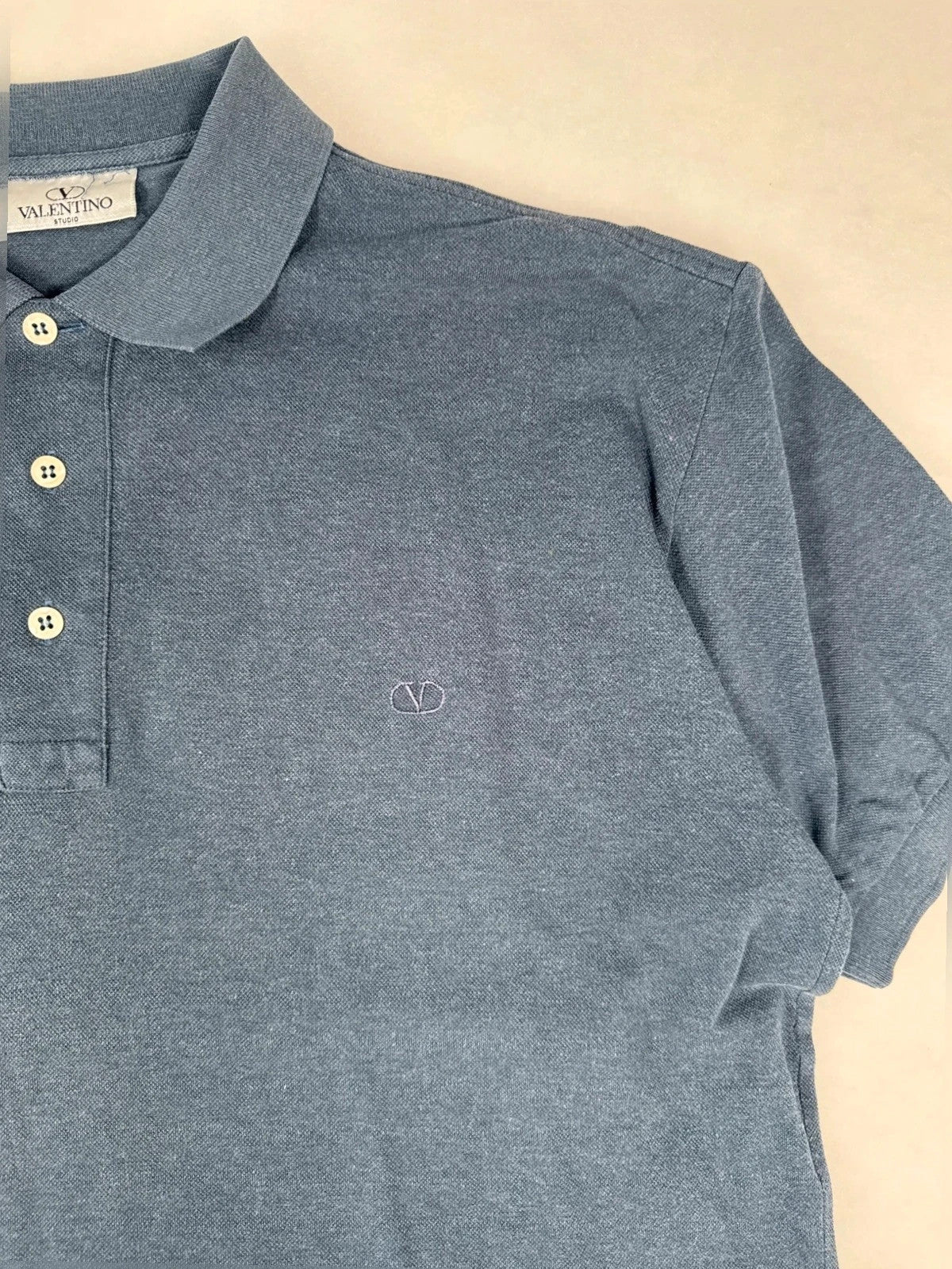 Polo Valentino Studio blu delavé – Uomo Taglia XXL