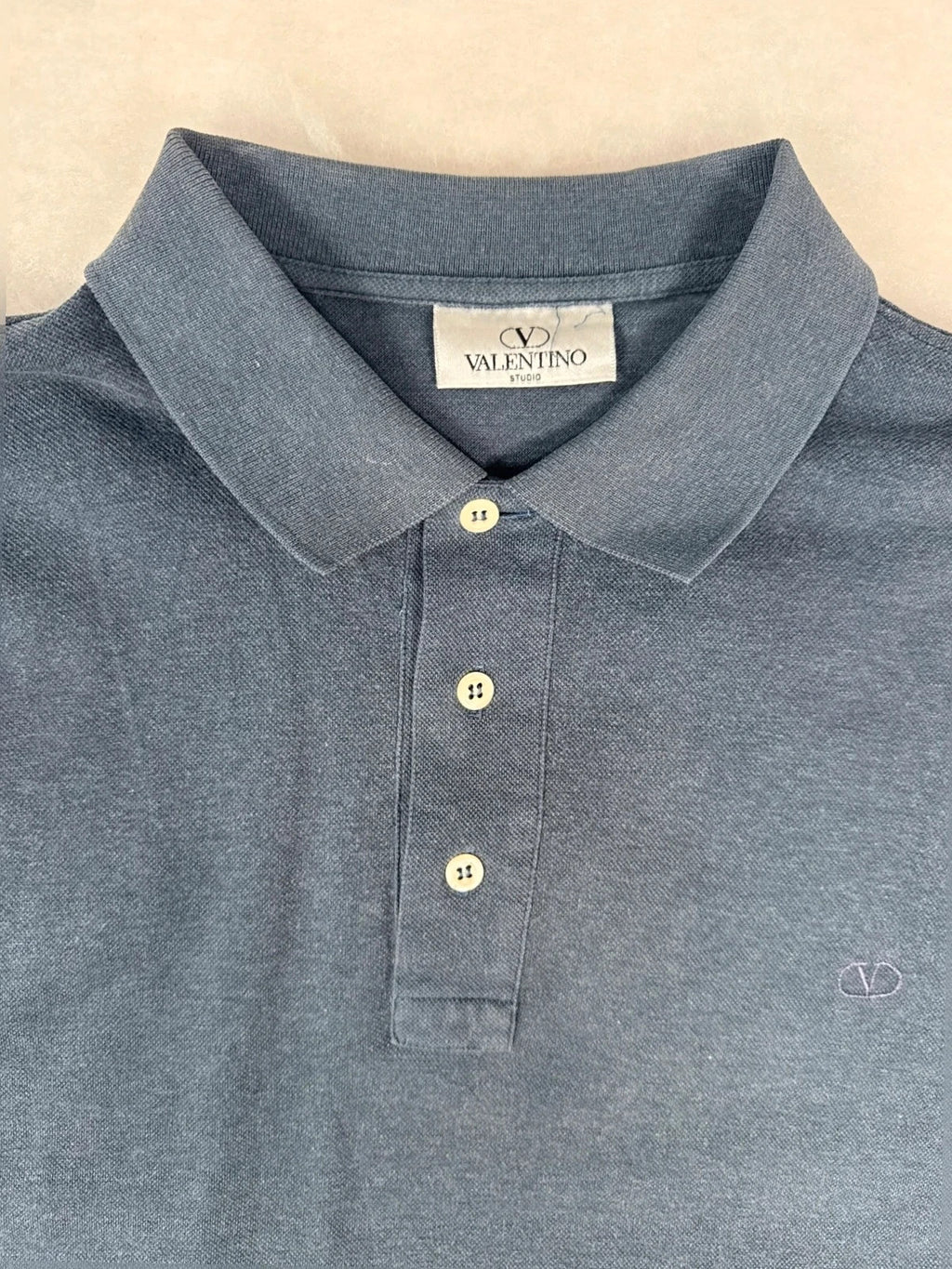 Polo Valentino Studio blu delavé – Uomo Taglia XXL