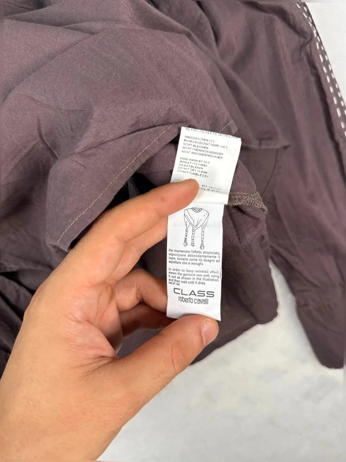 Camicia Class Roberto Cavalli marrone ricamo – Donna Taglia M (IT 42)