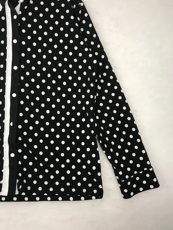 Blusa vintage donna pois dettaglio manica