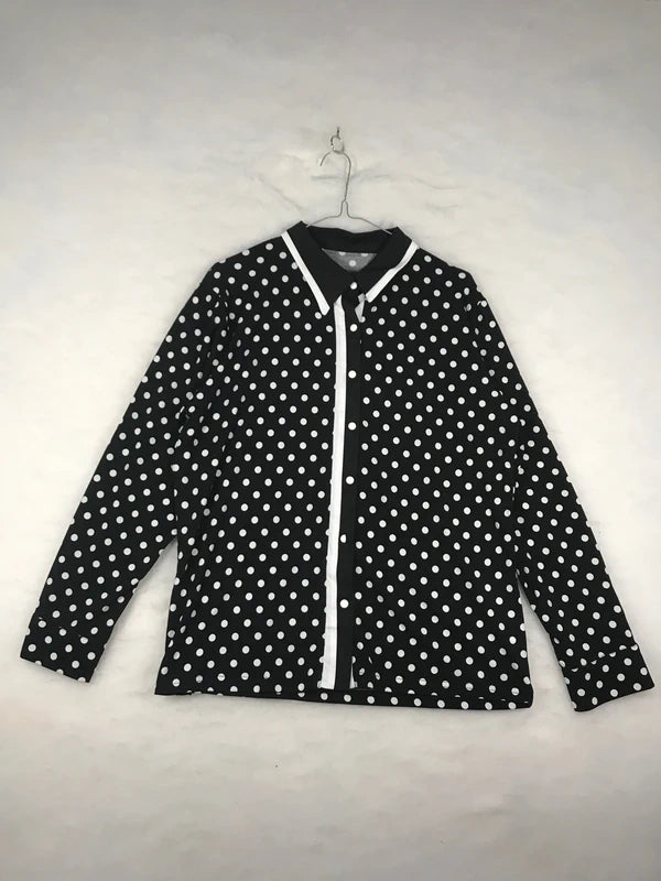 Blusa vintage donna pois fronte