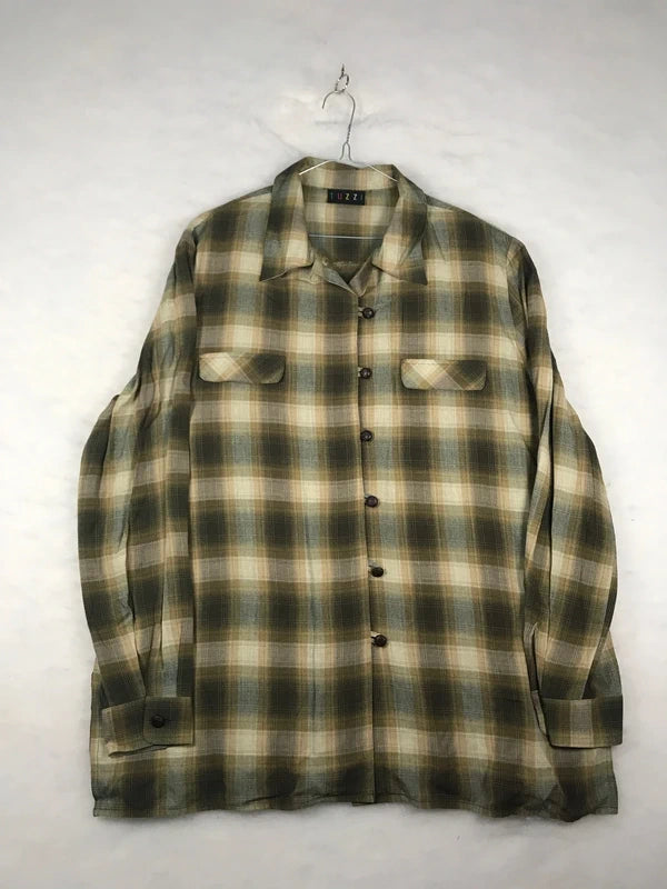 Camicia overshirt donna quadri fronte