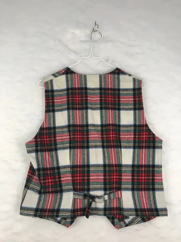 Gilet vintage donna tartan retro