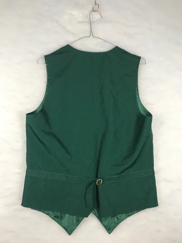 Gilet elegante uomo verde scuro retro