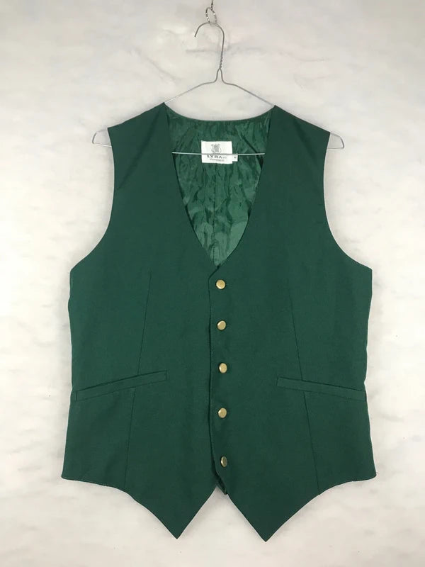Gilet elegante uomo verde scuro fronte