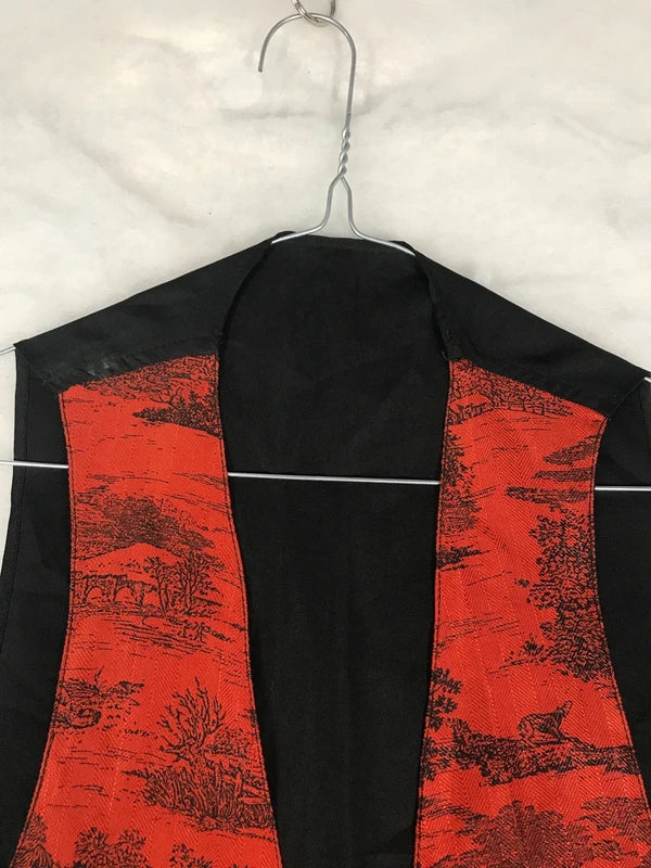 Gilet vintage uomo dettaglio stampa