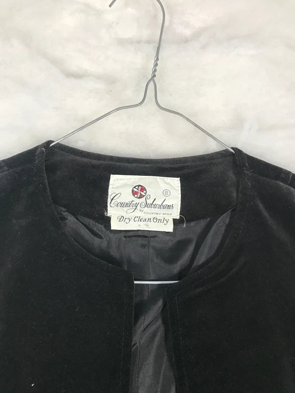 Gilet vintage donna velluto dettaglio