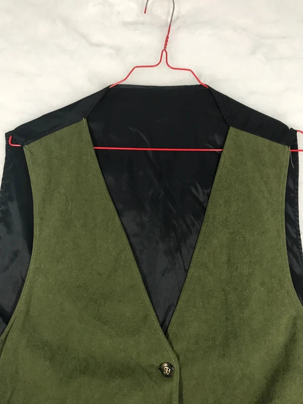 Gilet vintage donna dettaglio retro nero